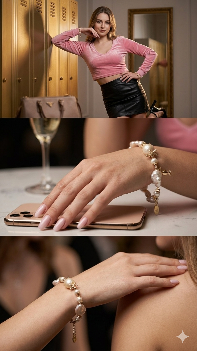 The Sweet Escape Baroque Pearl Charm Bracelet