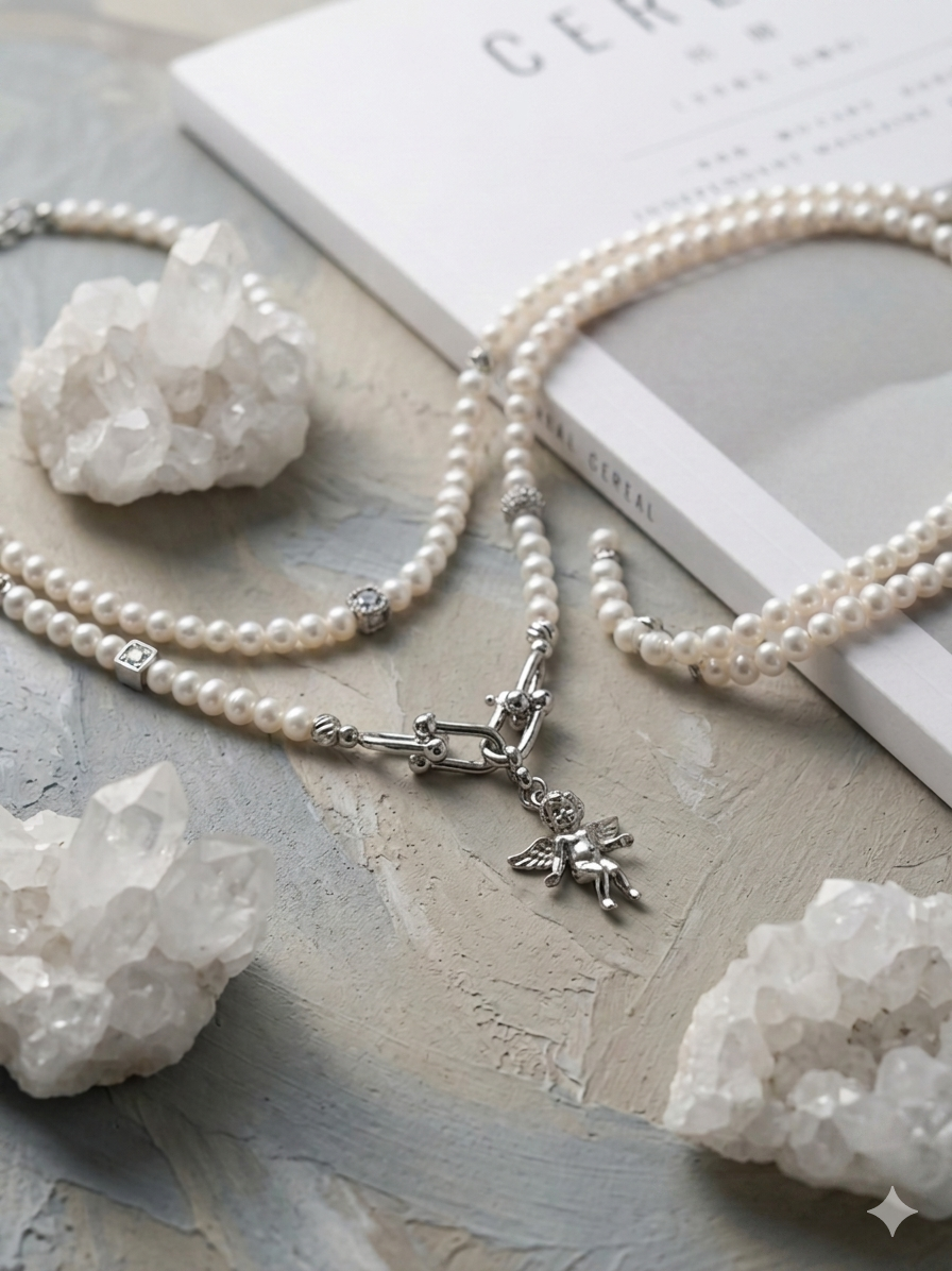 Handmade 4-in-1 Pearl Necklace - Transform Your Style