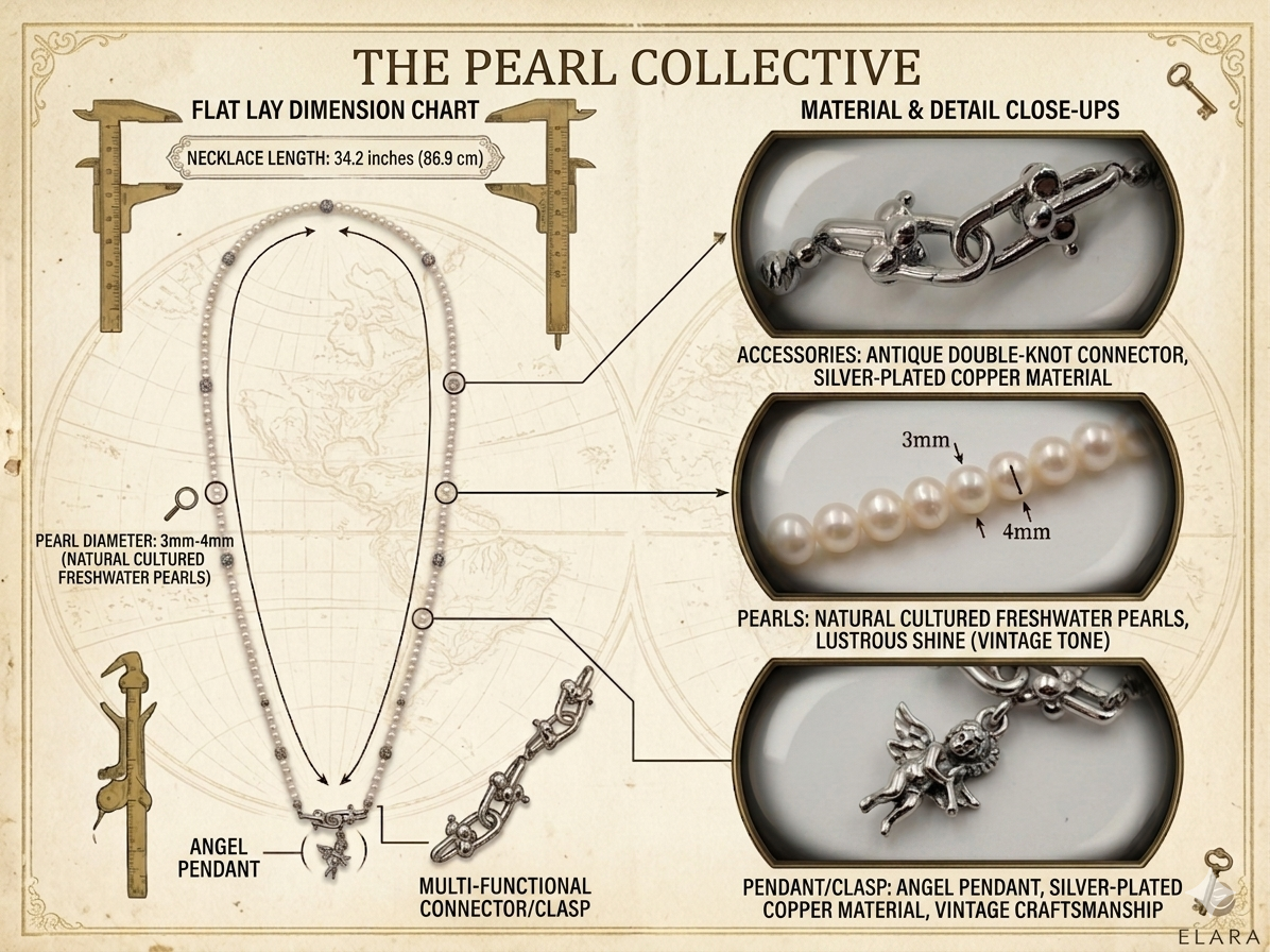 Handmade 4-in-1 Pearl Necklace - Transform Your Style