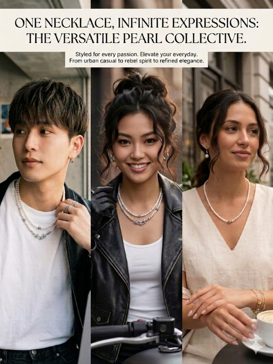 Handmade 4-in-1 Pearl Necklace - Transform Your Style